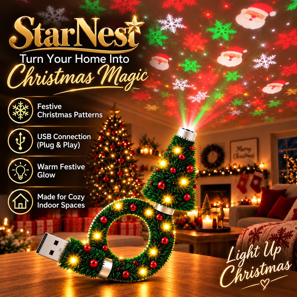 StarNest Christmas Tree Projector – Instant Holiday Magic